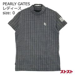 新品未使用】PEARLY GATES 半袖ハイネック総柄ロゴ ネイビーサイズ3