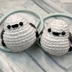 ハンドメイド　ヘアゴム　シマエナガ　2点セット