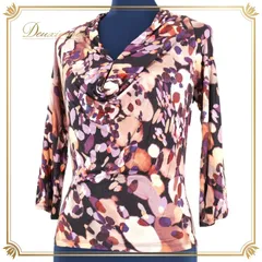 社交ダンス 衣装 チャコットロイヤルダンス Chacott ROYAL DANCE トップス ブラック系 ストレッチ 伸縮 上品 黒 紫 橙 七分袖 柔らかい生地 ブラウス 日本製 華やか かわいい パープル系 オレンジ系