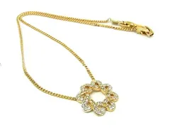 NINA RICCI ニナリッチ ラインストーン ネックレス ペンダント アクセサリー レディース ゴールド系 DE6982