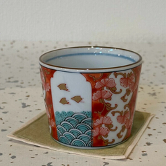 【未使用品】染錦古伊万里 そば猪口　錦金彩千鳥