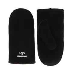 新品同様 NEIGHBORHOOD ネイバーフッド サイズ:S/M 19AW UGG アグ シープスキン ムートン ミトン 手袋 Mittens ブラック 黒 ブランド コラボ アイテム【メンズ】のサムネイル