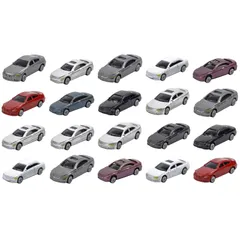 自動車模型 20台入 1/150 ミニカー モデルカー ジオラマ 建築模型 都市模型 鉄道模型 塗装車 情景コレクション リアル 面白い プレゼント 趣味養成