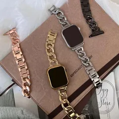 applewatch バンド チェーン セパレート シャイニー ベルト 40 41 42 44 45 46 49 シリーズ 10 9 8 7 6 5 4 3 SE ultra ウルトラ 対応 メンズ レディース 銀 シルバー スターライト 黒 金