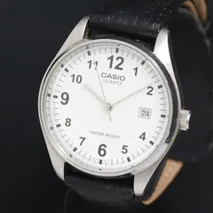 稼働 QZ カシオ 良品 MTP-1175 白文字盤 デイト メンズ腕時計 2000000 NSK KRK