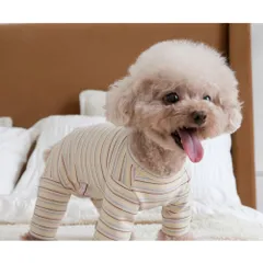 ☆ タイプB×ベージュ ☆ 2XL ☆ ペット 術後服 かわいい 春秋冬 yspf5287 ペット 服 ロンパース ドッグウェア 犬服 犬の服 ペットウェア つなぎ 術後服 犬 いぬ イヌ 猫 ねこ ネコ 長袖 薄手 ストレッチ ボーダー 秋 冬 パジャマ