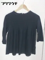 ◇ DRESSTERIOR ドレステリア バックジップ 七分袖 ニット セーター ネイビー レディース 【中古】 【1002800704910】