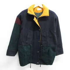 古着 長袖 ジャケット レディース 90s マルチカラー 大きいサイズ 濃紺 ネイビー 24nov05 中古 アウター ジャンパー ブルゾン