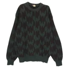 ヴィンテージ VINTAGE イタリア製 総柄 ニット セーター グリーン系 L【中古】