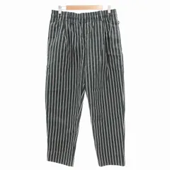 フリークスストア FREAKS STORE シェフパンツ スラックス イージーパンツ ゴムウエスト ストライプ L 緑 グリーン /FF