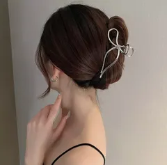 韓国 ヘアクリップ リボンバンスクリップ 地雷 量産型