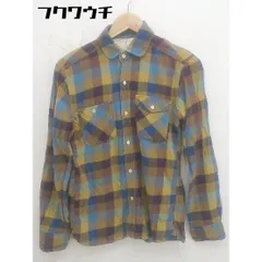 ◇ ◎ B:MING LIFE STORE by BEAMS チェック 丸襟 長袖 シャツ ブラウス サイズS マスタード マルチ レディース  【中古】 【1111010006544】