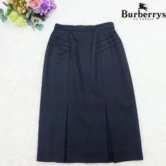 BURBERRYS　バーバリーズ　スカート　プリーツスカート　ブラック　ひざ丈　レディース　Мサイズ