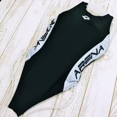 SE2-W62☆arenaアリーナ競泳水着 Mサイズ 黒 白 スタイリッシュ クール 背中開き レディース 練習用水着 フィットネスジムプール ワンピース■