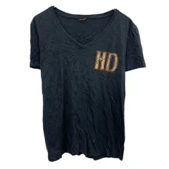 HARRLEY－DAVIDSON プリントTシャツ S～ ブラック ハーレーダビットソン プルオーバー バックプリント 古着卸 アメリカ仕入 a704-5594