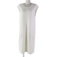 新品☆完売品☆CHANEL☆パール付き☆五分丈カシミヤニットワンピース