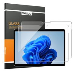 【2枚入り】Megoo Microsoft Surface Pro 11/ Surface Pro 9/ Surface Pro 10 13インチ専用強化ガラスフィルム 精度カットアウト 9H強化ガラ