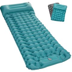 新品 キャンプ用マット 防水 【約10CM厚さ】足踏み膨張・無限連結可能 PHYSEN 超軽量960g エアーマット 折り畳みコンパクト 車中泊/災害用/テントマット 簡単収納