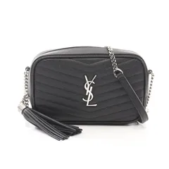 サンローランパリ SAINT LAURENT PARIS ショルダーバッグ LOU MINI ルー ミニ 612579 ブラック レザー ルー チェーンショルダー レディース Used A