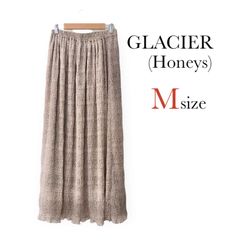 小花柄 ロングスカート ベージュ Mサイズ  グラシア Honeys