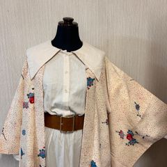 美品　和洋折衷　着物　羽織xワンピース　ビッグカラー　かわいい　セットアップコーデ　まとめ売り 3セット  カジュアル着物　和洋ミックスコーデ