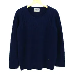 アーノルドパーマー ニット セーター 長袖 ウール混 ブランド トップス レディース 3サイズ ブルー Arnold Palmer 【中古】