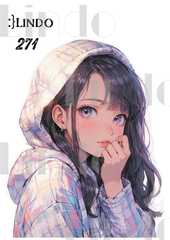 コラージュ素材　人物ステッカー　女の子　A6サイズ　5枚入り　シール　ノーカット　271