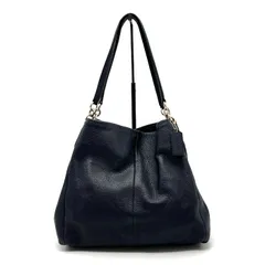 【中古】美品 COACH コーチ ロゴ レザー トート ショルダー バッグ eY0619N