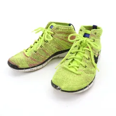 NIKE ナイキ FREE FLYKNIT CHUKKA スニーカー US7.5 イエロー フライニット メンズ 古着
