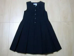 銀座サエグサ sayegusa アウトレット 子供服 女の子 5歳 約 110cm ワンピース 紺 チェック フォーマル 受験 面接 春 秋 ★4 ガールズ 女児 キッズ 【中古】 ユーズド リサイクル こども