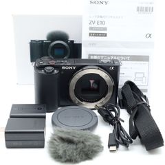 ショット数214回、元箱付き。★新品級★ SONY ソニー VLOGCAM ZV-E10 ボディ ブラック