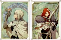 극장판 Fate/Grand order 신성 원탁 영역 카멜롯 예매 특전 후편 폴더 첨부 클리어 초상화 베디비에르 & 트리스탄