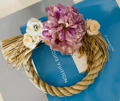 アンティーク調お正月飾り④パープル＊ゴールド