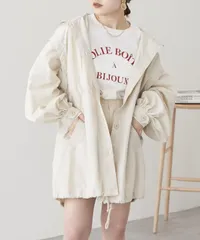 ★新品タグ付未使用/2023SS/ナイスクラップ/ナイロン100% フードボリューム パーカー ブルゾン ジャケット /ライトベージュ/NICE CLAUP