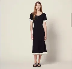 【美品】SANDRO サンドロ ロングニットワンピース ブラック 2025年最新】Sandro レディース ロングワンピースの人気アイテム