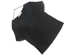 DANA PARIS ダナパリ ビーズ カットソー size42/黒 ■◆ レディース