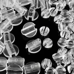 新品 ドーム型 2種100個入り 丸皿型 クリア パーツ 樹脂 レジンパーツ 足 手芸 ボタン ハンドメイド ヘアゴム (13mm丸型・9mmドーム型)