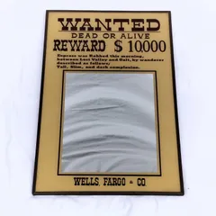 【ジャンク品】ユーモア満点の面白い鏡　指名手配書風デザインのパブミラー ウェスタンスタイル