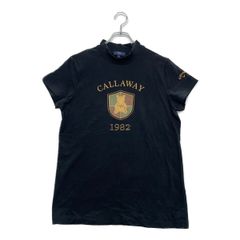 中古 レディース キャロウェイ Callaway 半袖シャツ LL 黒 ブラック モックネック ハイネック 2023年モデル