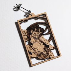 和風ピアス　俵屋宗達ピアス【風神雷神図】　雷神