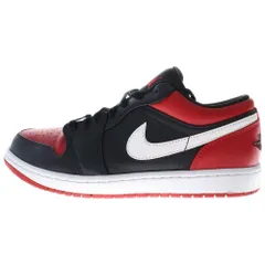 NIKE (ナイキ) AIR JORDAN 1 LOW BRED 553558-066 エアジョーダン1 ロー ブレッド ローカットスニーカー US8.5/26.5cm ブラック/レッド