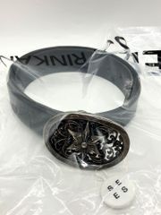 【IT0GREH7IRSW】CHROME HEARTS クロムハーツ 1.5クラシックオーバルスター バックル レザー ベルト 262g 90.5cm