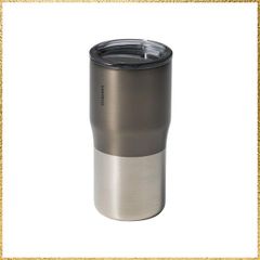 ★送料無料★500ml シービージャパン タンブラー 蓋付き 500ml スタッキングできる 真空断熱 ステンレス 2層構造 中が見やすい透明フタ グラファイトグレー NORAタンブラー 500 SANTECO