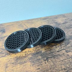 【まとめ買いお得セット】受け皿　4個　黒 【シンプル】【80mm】 / 3Dプリンター受け皿 円形