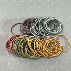 キッズ ヘアゴム 100本 くすみパステルカラー 大量