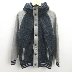 H■ビームス/BEAMS HEART 収納フード付き スウェットジャケット【L】紺灰色/MENS■68【中古】