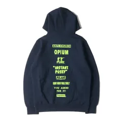 美品 Supreme シュプリーム パーカー サイズ:M バック グラフィック スウェット パーカー Pure Fear Hooded Sweatshirt ネイビー 紺 トップス フーディー【メンズ】
