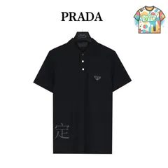 希少✨️PRADA ポロシャツ ポケットロゴ ストレッチ ロゴタグ ブラック M 希少✨️PRADA ポロシャツ ポケットロゴ ストレッチ ロゴタグ