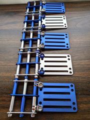 オリジナルベルトループ付き3連チェーン ブルー×シルバー ニックスベルトループ対応 腰道具 腰道具 腰袋 カスタムチェーン ニックス風 タジマセフ バリスティック ハンマー差し ペンドラホルダー コーデュラ アルミ だるま金具 KNICKS風