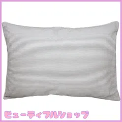 【特価】CAMEL PALMS 日本製 綿100％ まくらカバー ピローケース ファスナー式 適度な厚さの生地 43×63cm 細ボーダー グレイ